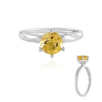 Bague en argent et Citrine