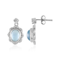 Boucles d'oreilles en argent et Aigue-marine Ofiki