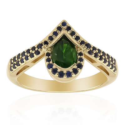 Bague en or et Diopside de Russie (Adela Gold)