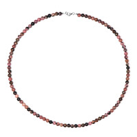 Collier en argent et Rhodonite