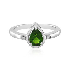 Bague en argent et Diopside de Russie