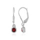 Boucles d'oreilles en argent et Rubis de Tanzanie