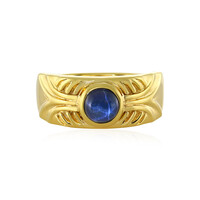 Bague en argent et Saphir étoilé bleu