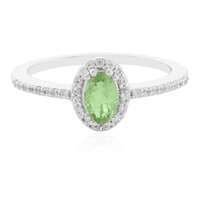 Bague en argent et Grenat vert menthe de Merelani