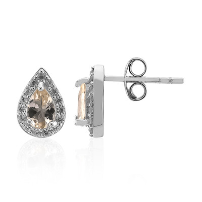 Boucles d'oreilles en argent et Morganite