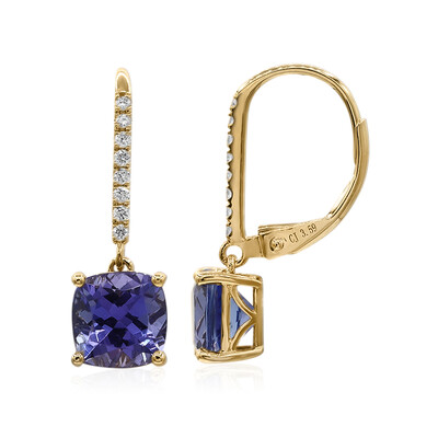 Boucles d'oreilles en or et Tanzanite AAA (CIRARI)