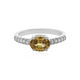 Bague en argent et Zircon jaune