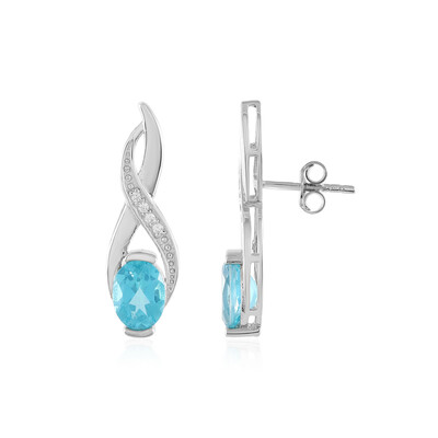 Boucles d'oreilles en argent et Topaze Paraiba