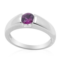 Bague en argent et Grenat magenta