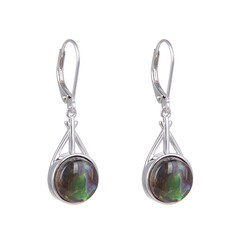 Boucles d'oreilles en argent et Ammolite