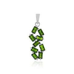 Pendentif en argent et Diopside de Russie