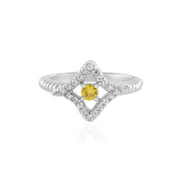 Bague en argent et Saphir jaune