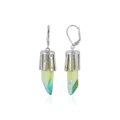 Boucles d'oreilles en argent et Quartz multicolore