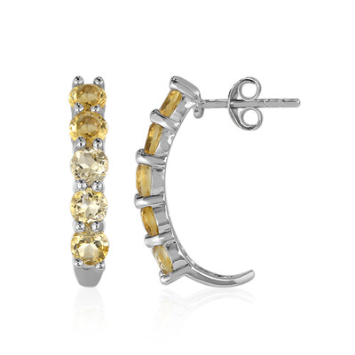 Boucles d'oreilles en argent et Citrine