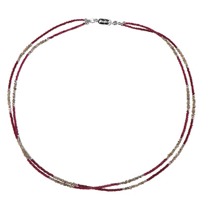 Collier en argent et Rubis de Madagascar (Riya)