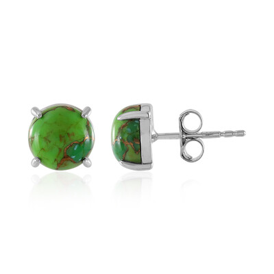 Boucles d'oreilles en argent et Turquoise verte de Kingman