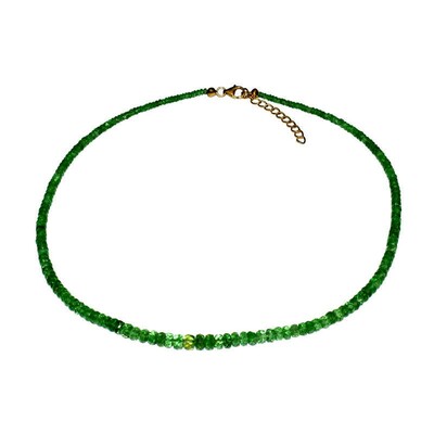 Collier en argent et Grenat Tsavorite