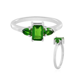 Bague en argent et Diopside de Russie