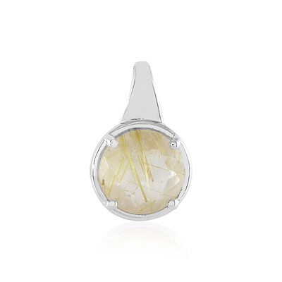 Pendentif en argent et Quartz rutile (Cheveux de Vénus)