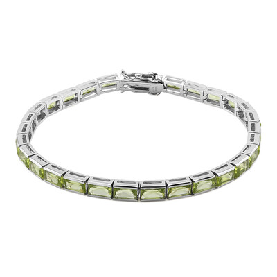 Bracelet en argent et Péridot de Birmanie