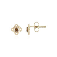 Boucles d'oreilles en or et Diamant champagne I2