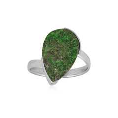 Bague en argent et Uvarovite