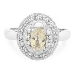 Bague en argent et Citrine