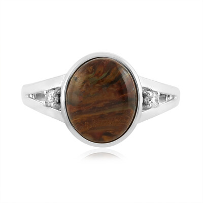 Bague en argent et Pietersite dorée