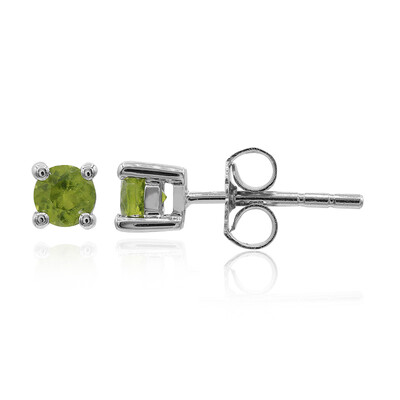 Boucles d'oreilles en argent et Vésuvianite