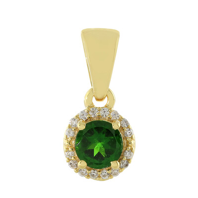 Pendentif en argent et Diopside de Russie