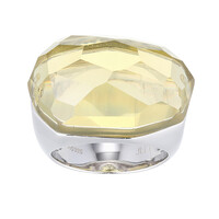 Bague en argent et Citrine jaune citron