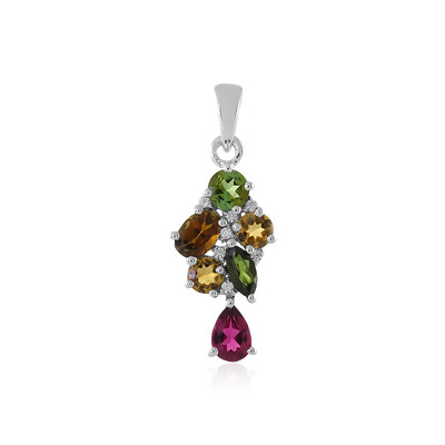 Pendentif en argent et Tourmaline rose