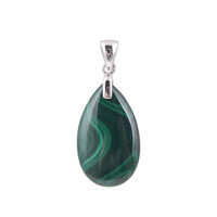 Pendentif en argent et Malachite