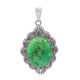 Pendentif en argent et Turquoise verte de Kingman (Art of Nature)