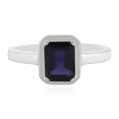 Bague en argent et Iolite (MONOSONO COLLECTION)