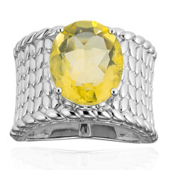 Bague en argent et Fluorite jaune