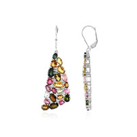 Boucles d'oreilles en argent et Tourmaline (SAELOCANA)