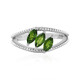 Bague en argent et Diopside de Russie