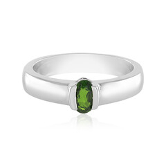 Bague en argent et Diopside de Russie