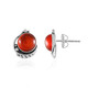 Boucles d'oreilles en argent et Onyx rouge (Desert Chic)