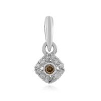 Pendentif en argent et Diamant champagne I2