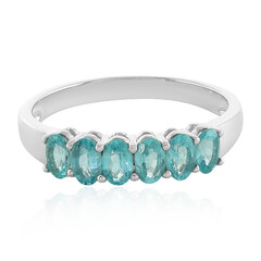 Bague en argent et Apatite bleue