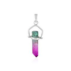 Pendentif en argent et Quartz multicolore