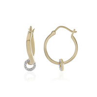 Boucles d'oreilles en argent et Diamant I2 (I)