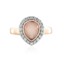 Bague en argent et Calcédoine rose