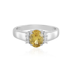 Bague en argent et Béryl jaune