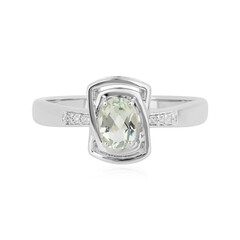 Bague en argent et Améthyste verte