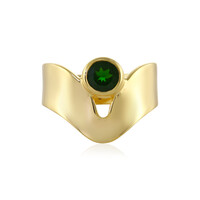 Bague en argent et Diopside de Russie