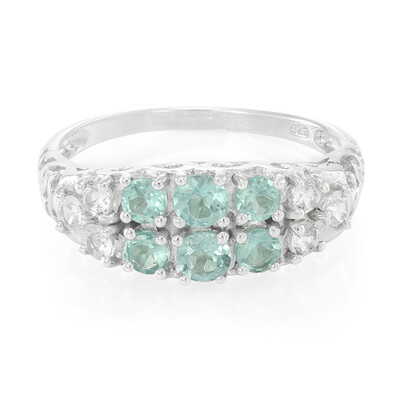 Bague en argent et Apatite bleue