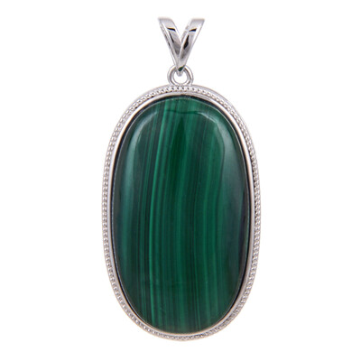 Pendentif en argent et Malachite